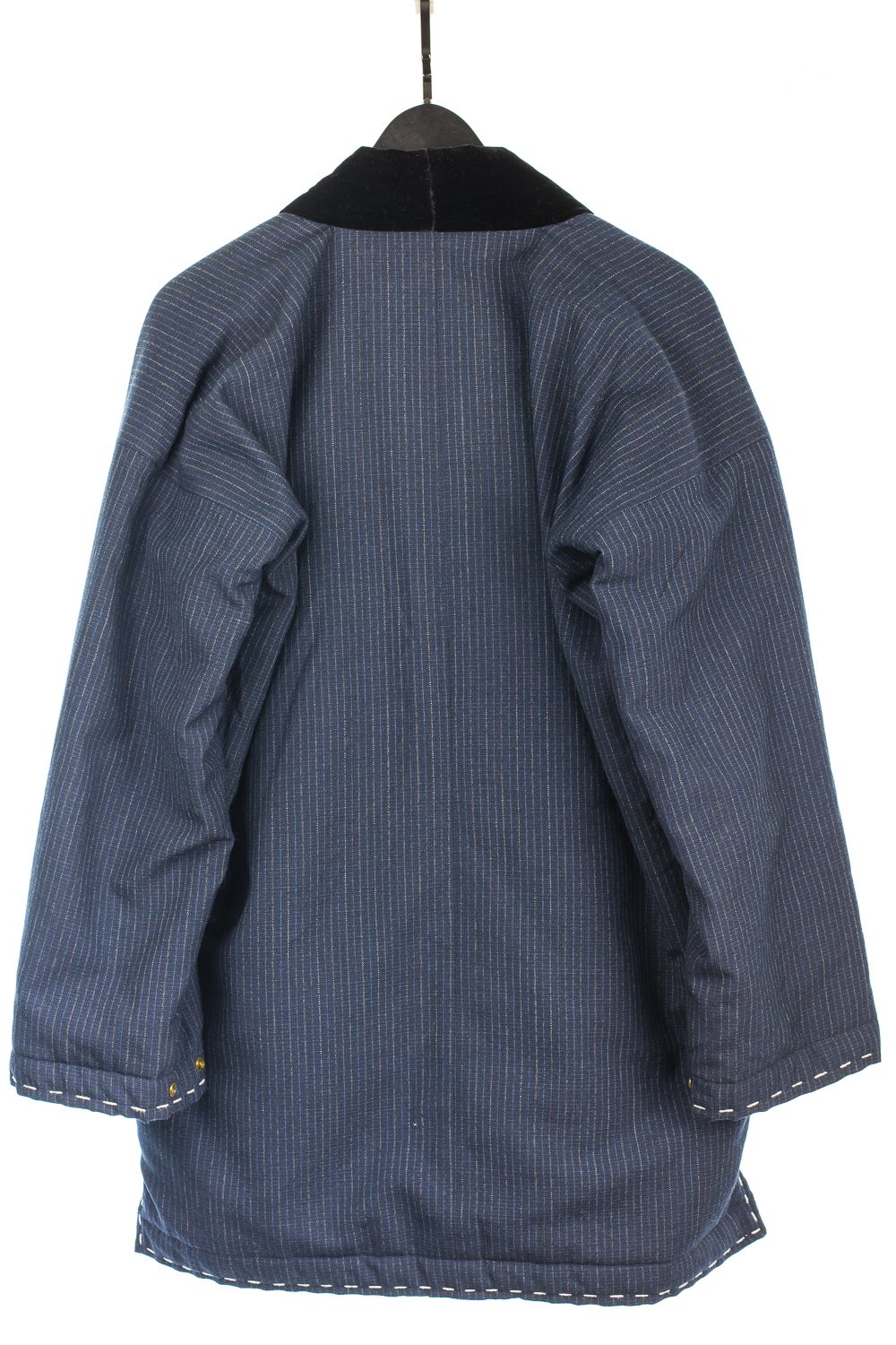 FW16 Dotera Wool Stripe Coat(Silk)
