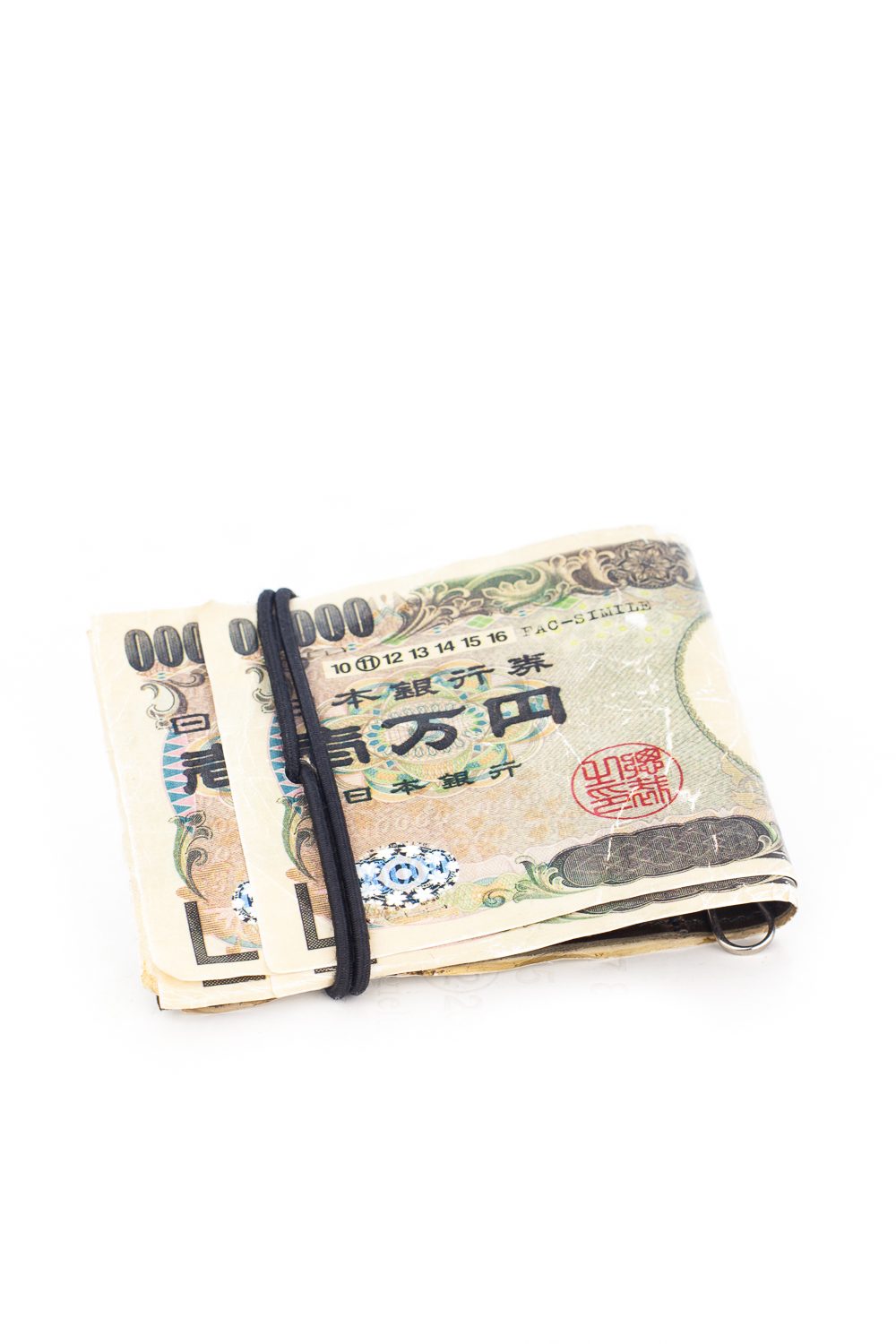 08 “Yen Bills” Elastic Band Bifold Key Wallet