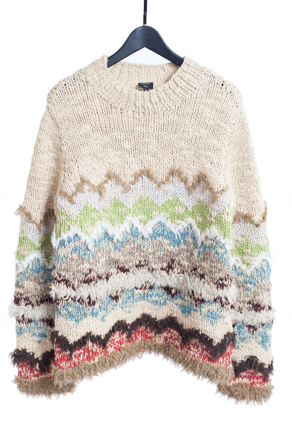 Shag Border Knit Sweater