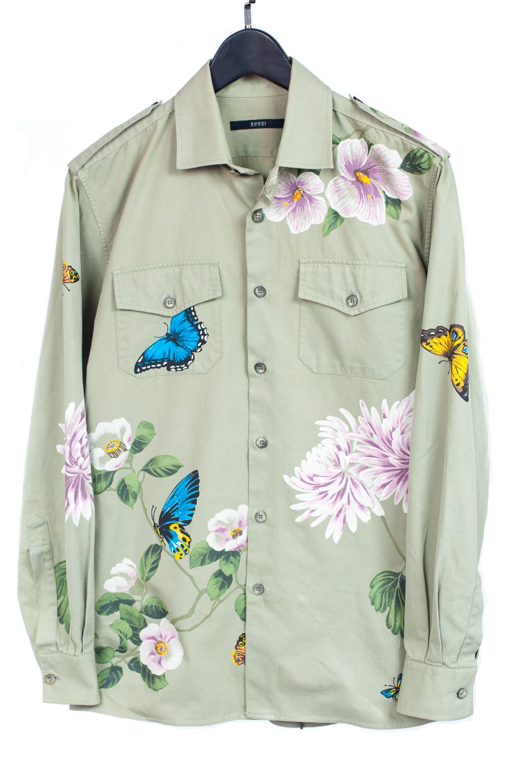Tom Ford Era Hand Painted Floral Camp Shirt