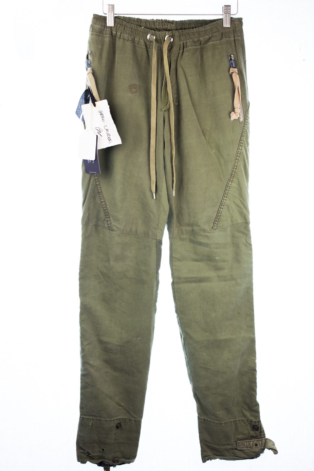 Army Tent Drawstring Pants w/ Zips