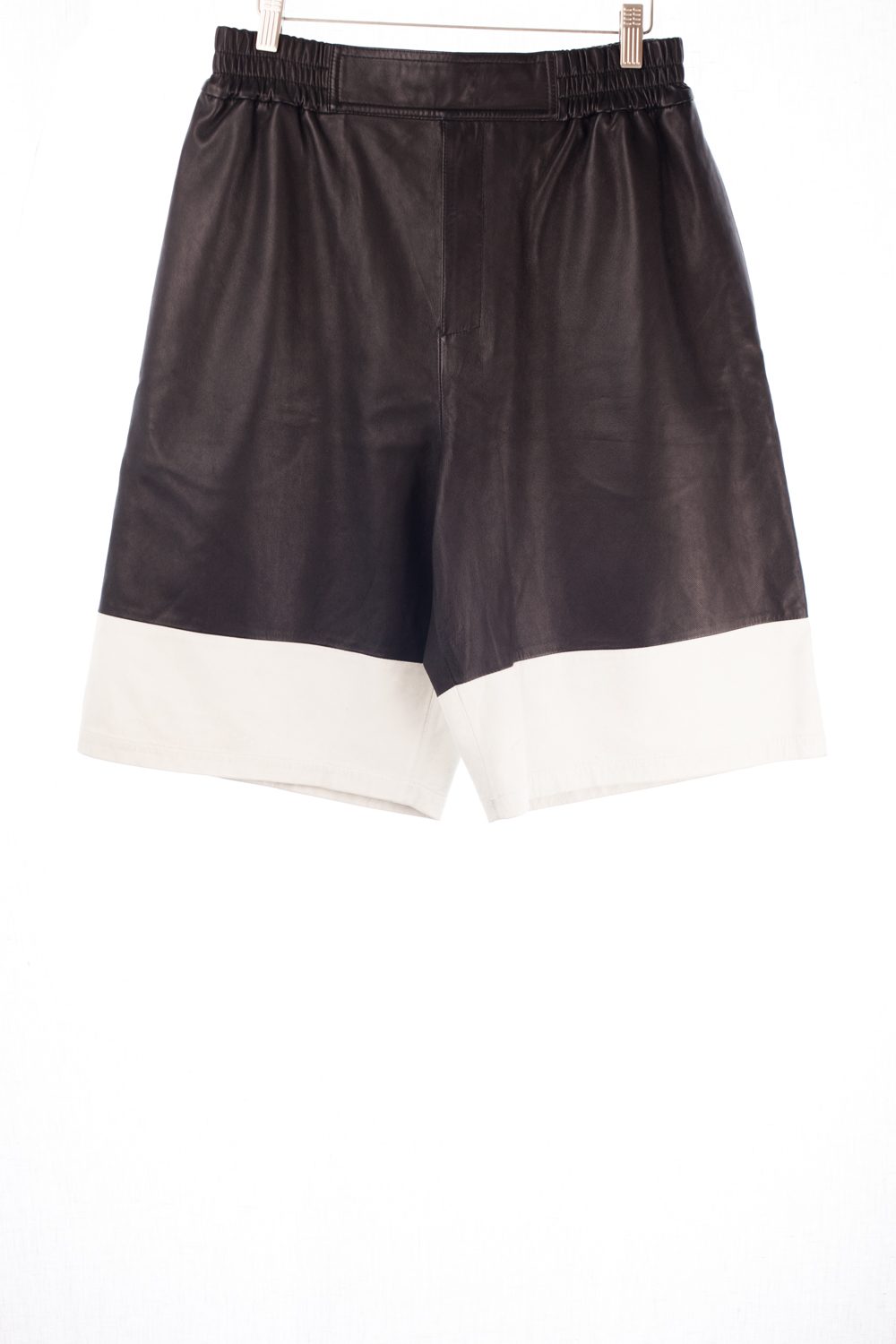 Perforated Calf Leather Shorts