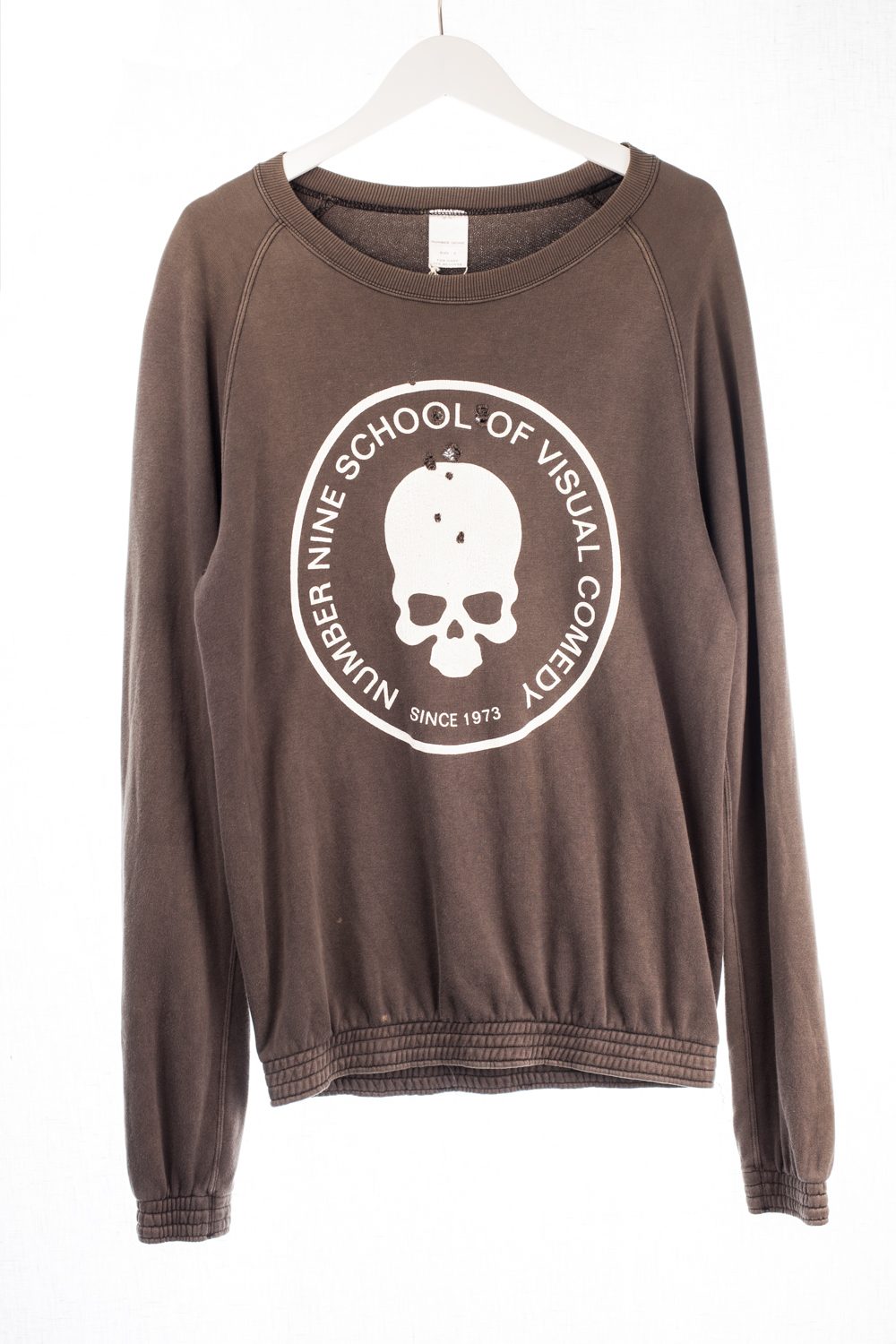 “School of Visual Comedy” Distressed Pullover