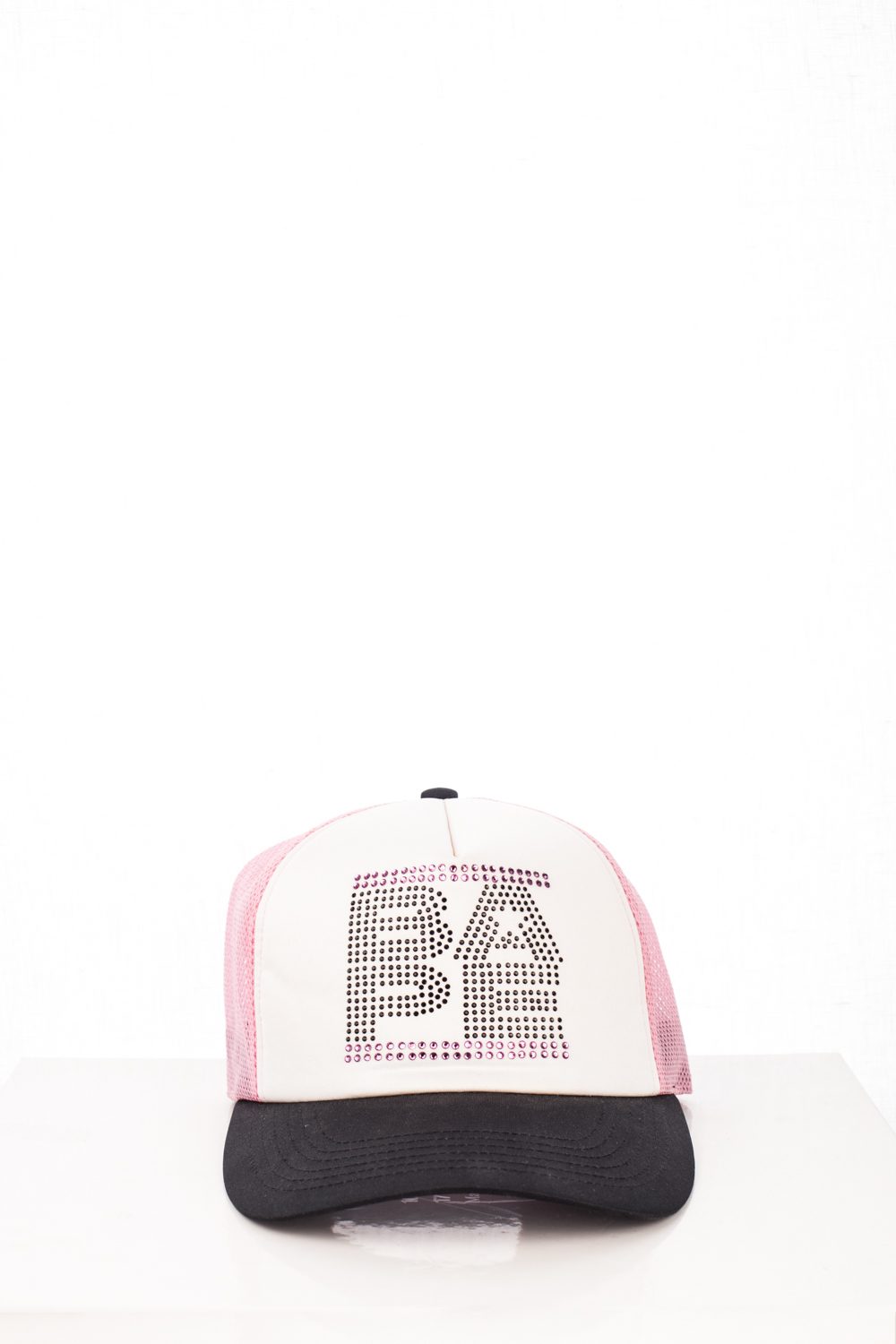 06 Logo Pink/White Swarovski Trucker Hat