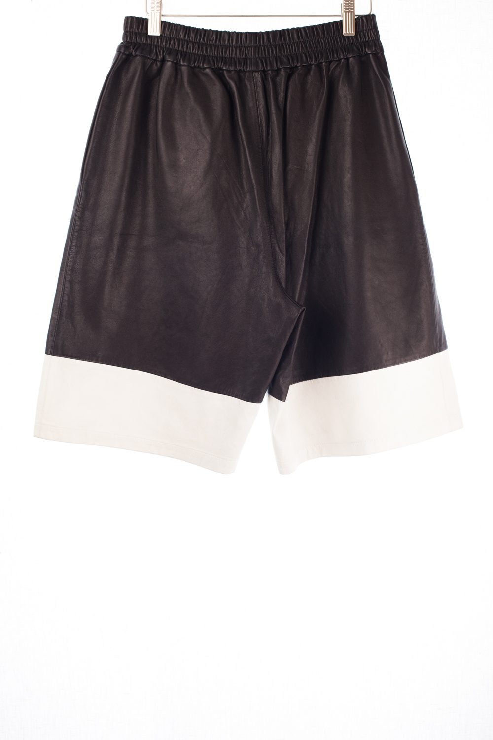Perforated Calf Leather Shorts