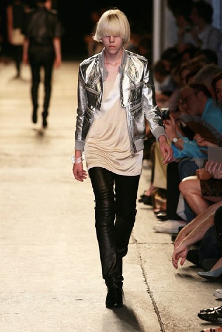 Hedi SS07 Runway Silver Leather Jacket